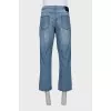 Men's straight jeans with buttons