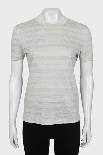 Striped linen T-shirt