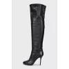Leather ankle boots without fastening