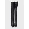 Leather ankle boots without fastening