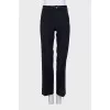 Black classic straight trousers