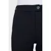 Black classic straight trousers