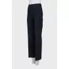 Black classic straight trousers