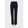 Black classic straight trousers