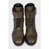 Crocodile skin boots