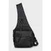 Leather belt bag with patch pocket