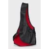 Leather belt bag with patch pocket