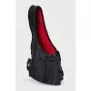 Leather belt bag with patch pocket