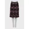 Geometric print skirt suit