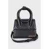 Le Chiquito Noeud Black Leather Mini Bag