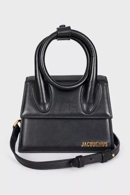 Le Chiquito Noeud Black Leather Mini Bag