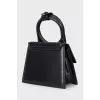 Le Chiquito Noeud Black Leather Mini Bag