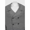 Wool dress with buttons