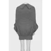 Wool dress with buttons