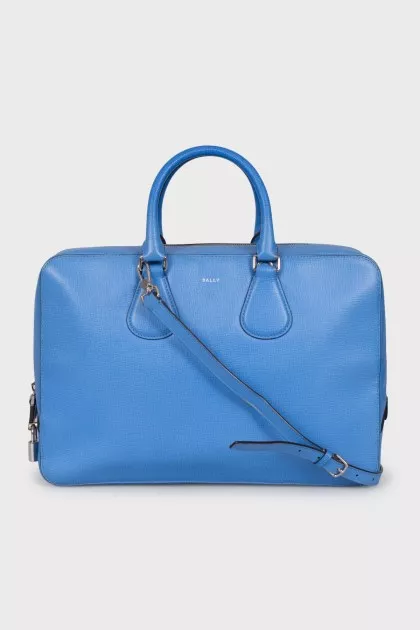 Blue leather bag