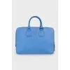 Blue leather bag