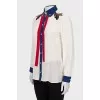 Straight blouse decorated with embroidery
