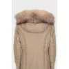 Parka with fur and gold decor