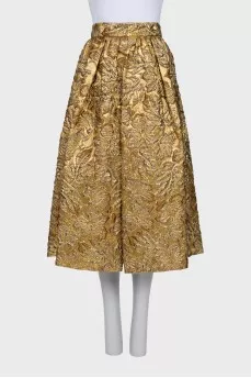 Gold midi skirt