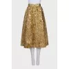Gold midi skirt