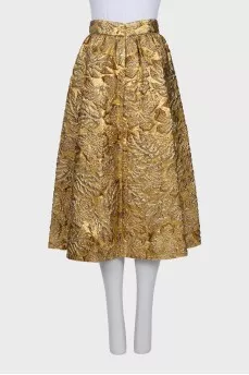 Gold midi skirt
