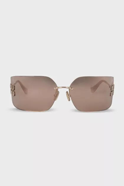 Brown tinted sunglasses mask