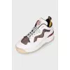 Leather sneakers with transparent elements