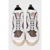 Leather sneakers with transparent elements