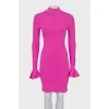 Fitted dress with flared sleeves