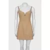 Beige denim sundress