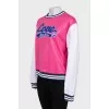 Sweatshirt decorated with sequin embroidery