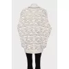 Oversized jumper with gold thread