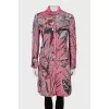 Pink printed coat