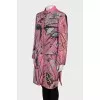 Pink printed coat