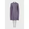 Button-down dress with cape