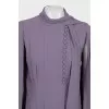 Button-down dress with cape