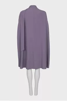 Button-down dress with cape
