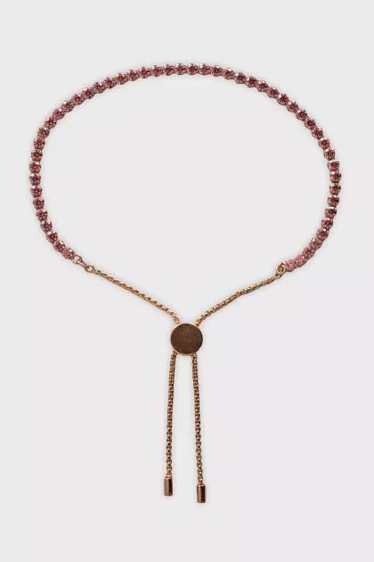 Bracelet with pink crystals