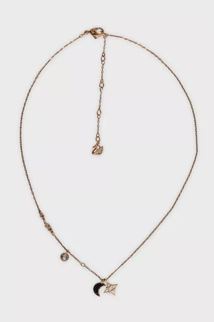 Gold necklace with pendants