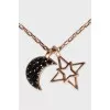 Gold necklace with pendants