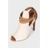 White leather open-toe shoes