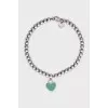 Silver bracelet with a heart pendant