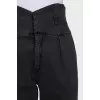 Gray jeans with a shaped waistband