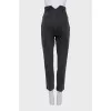 Gray jeans with a shaped waistband