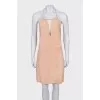 Beige suede dress