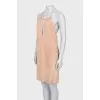 Beige suede dress
