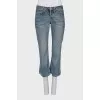 Cropped straight fit jeans