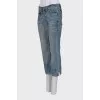 Cropped straight fit jeans