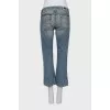 Cropped straight fit jeans