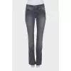 Mid-rise grey jeans